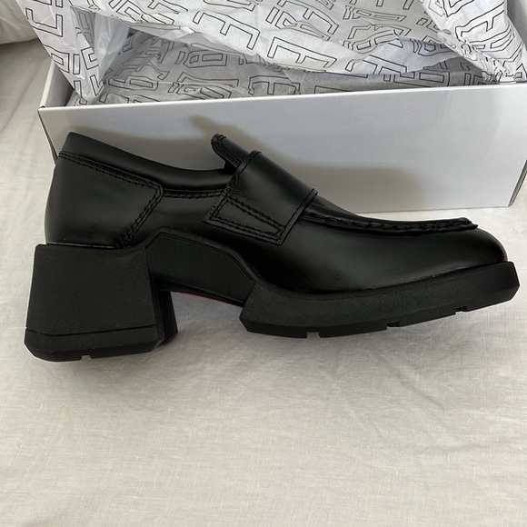 NIB MIISTA MODERN CHUNKY-HEELED BLACK LOAFERS W/TREAD SOLE (39/9) - Picture 11 of 13